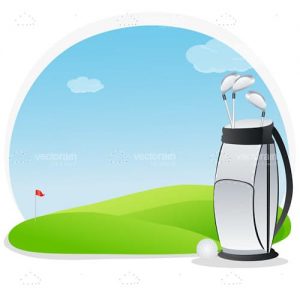 Golf kit in golf course